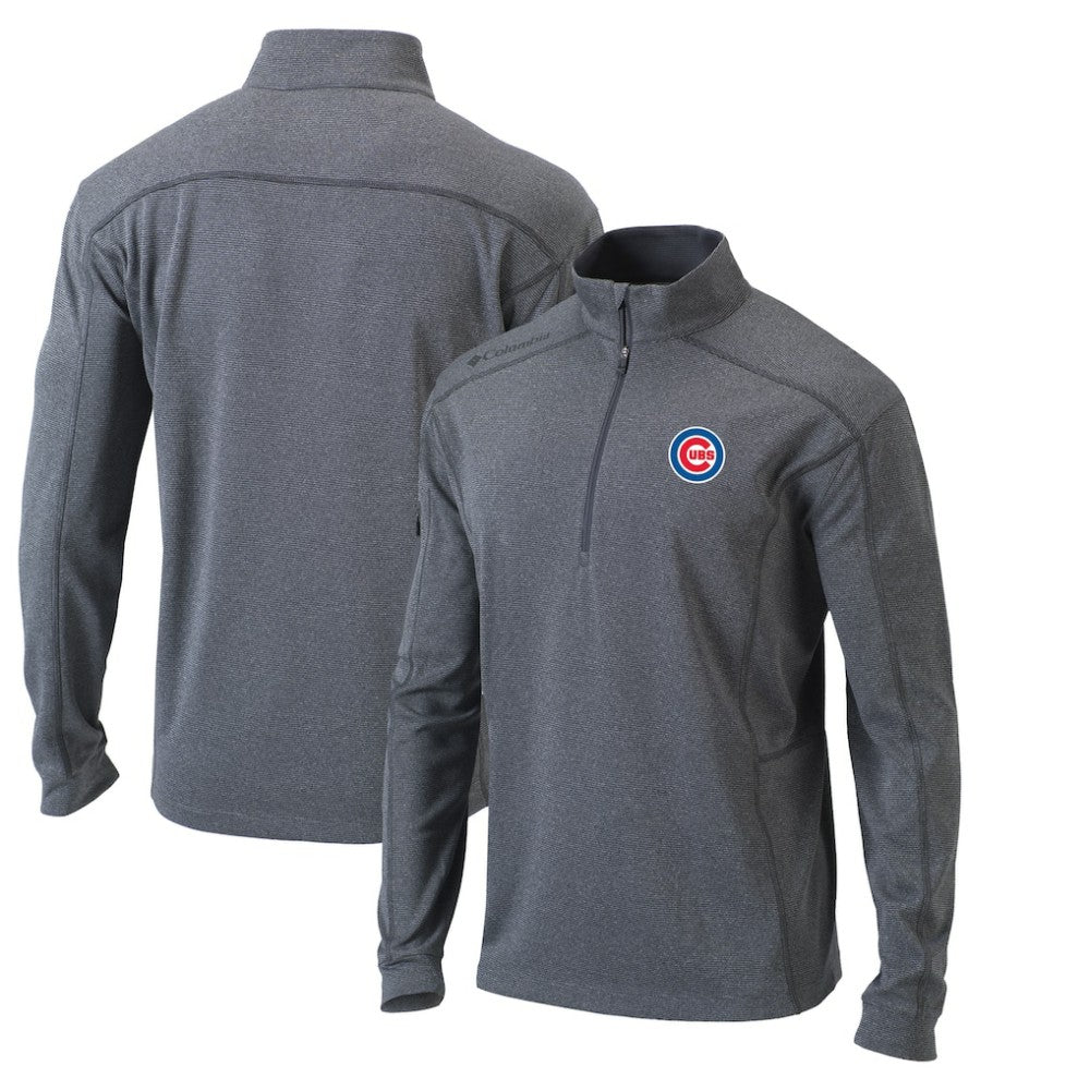 Chicago Cubs Columbia Omni-Wick Shotgun Quarter-Zip Pullover Top - Heather Gray Pullover