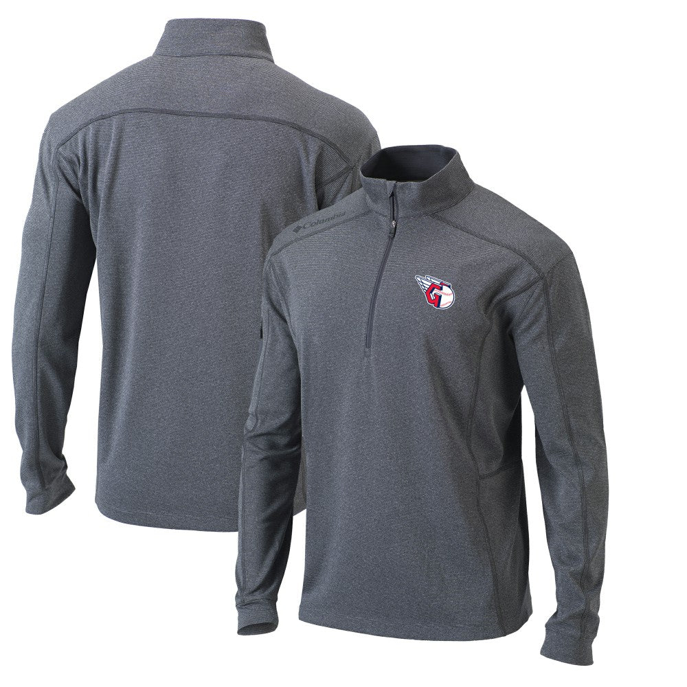 Cleveland Guardians Columbia Omni-Wick Shotgun Quarter-Zip Pullover Top - Heather Gray Pullover