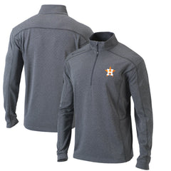 Houston Astros Columbia Omni-Wick Shotgun Quarter-Zip Pullover Top - Heather Gray Pullover