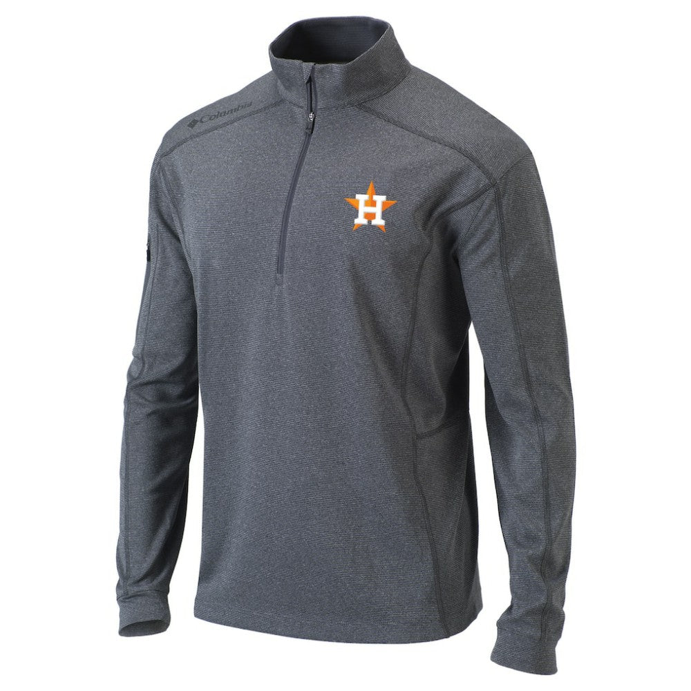 Houston Astros Columbia Omni-Wick Shotgun Quarter-Zip Pullover Top - Heather Gray Pullover
