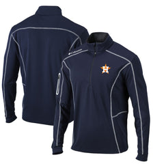 Houston Astros Columbia Omni-Wick Shotgun Quarter-Zip Pullover Top - Navy Pullover