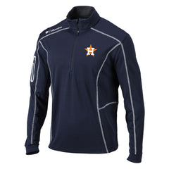Houston Astros Columbia Omni-Wick Shotgun Quarter-Zip Pullover Top - Navy Pullover