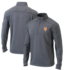 New York Mets Columbia Omni-Wick Shotgun Quarter-Zip Pullover Top - Heather Gray Pullover
