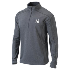 New York Yankees Columbia Omni-Wick Shotgun Quarter-Zip Pullover Top - Heather Gray Pullover