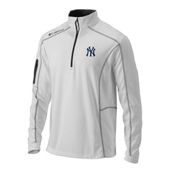 New York Yankees Columbia Omni-Wick Shotgun Quarter-Zip Pullover Top - White Pullover