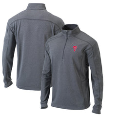 Philadelphia Phillies Columbia Omni-Wick Shotgun Quarter-Zip Pullover Top - Heather Gray Pullover