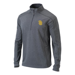 San Diego Padres Columbia Omni-Wick Shotgun Quarter-Zip Pullover Top - Heather Gray Pullover