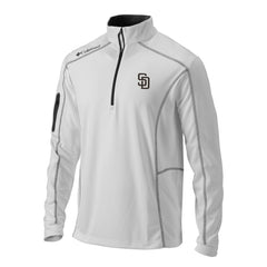 San Diego Padres Columbia Omni-Wick Shotgun Quarter-Zip Pullover Top - White Pullover