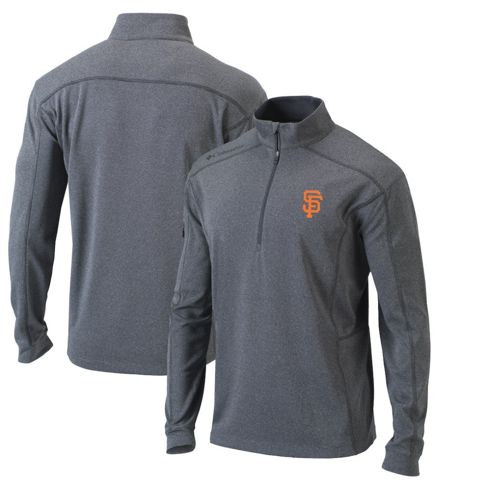 San Francisco Giants Columbia Omni-Wick Shotgun Quarter-Zip Pullover Top - Heather Gray Pullover
