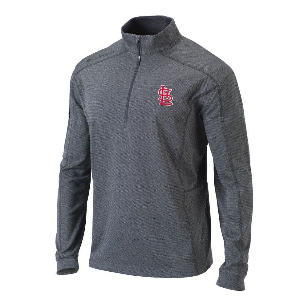 St. Louis Cardinals Columbia Omni-Wick Shotgun Quarter-Zip Pullover Top - Heather Gray Pullover