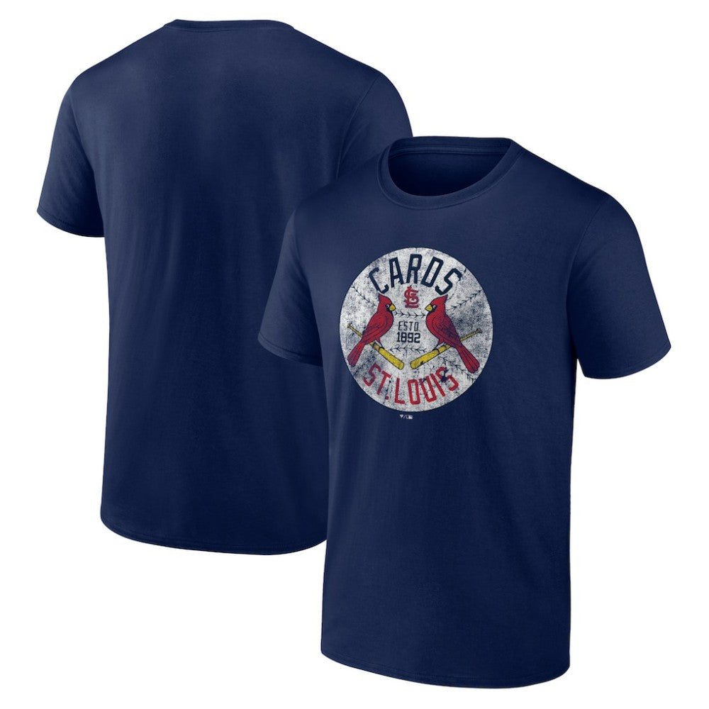 St. Louis Cardinals Hometown Collection Vintage Cards T-Shirt - Navy T-shirts