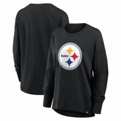 Pittsburgh Steelers Women's Essential Long Sleeve T-Shirt Black