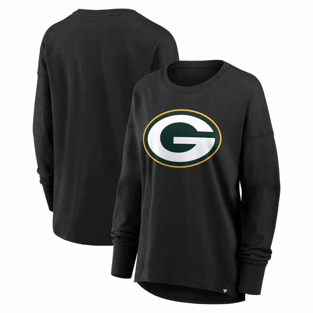 Green Bay Packers Women's Essential Long Sleeve T-Shirt Black