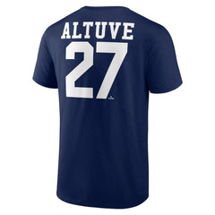 Jose Altuve Houston Astros Player Icon Name & Number T-Shirt - Navy T-shirts