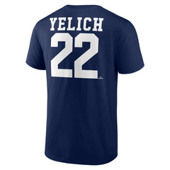 Christian Yelich Milwaukee Brewers Player Icon Name & Number T-Shirt - Navy T-shirts