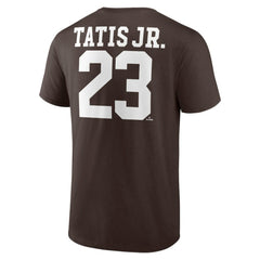 Fernando Tatis Jr. San Diego Padres Player Icon Name & Number T-Shirt - Brown T-shirts