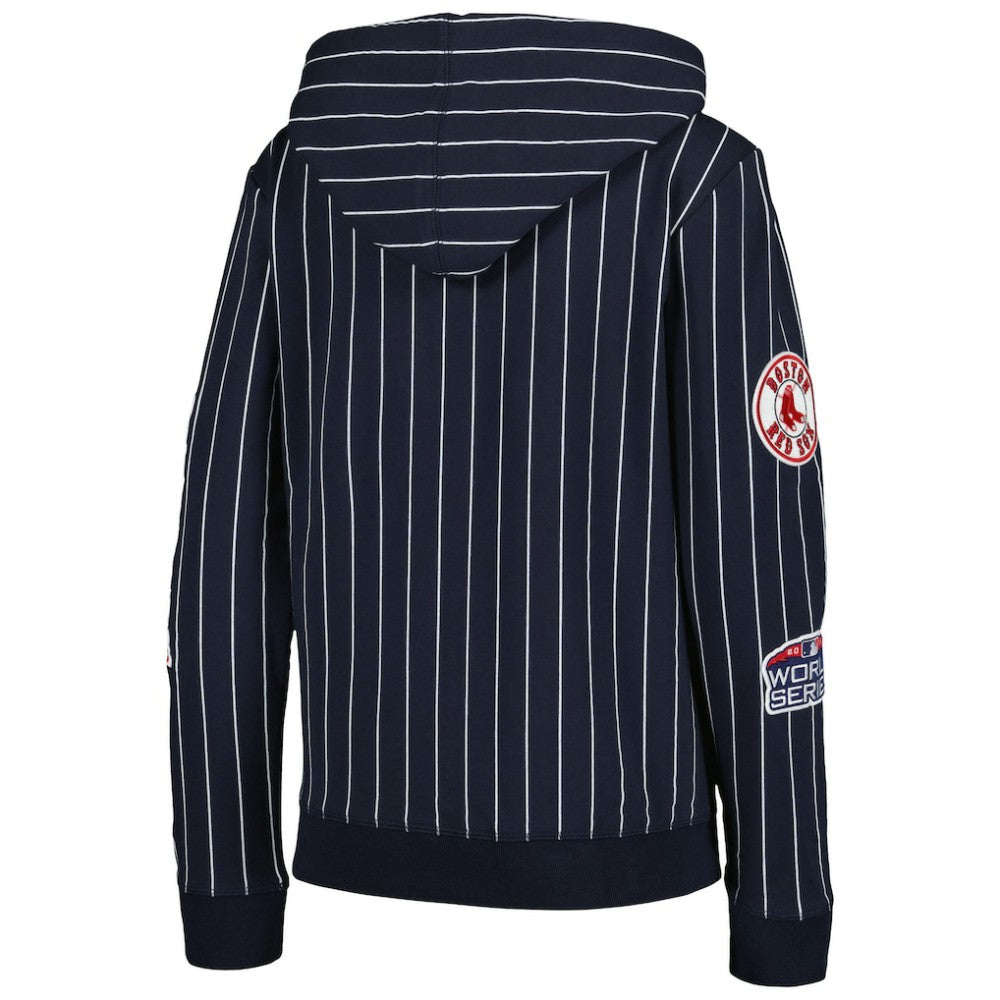 Boston Red Sox New Era Women's Pinstripe Tri-Blend Full-Zip Jacket - Navy Jackets