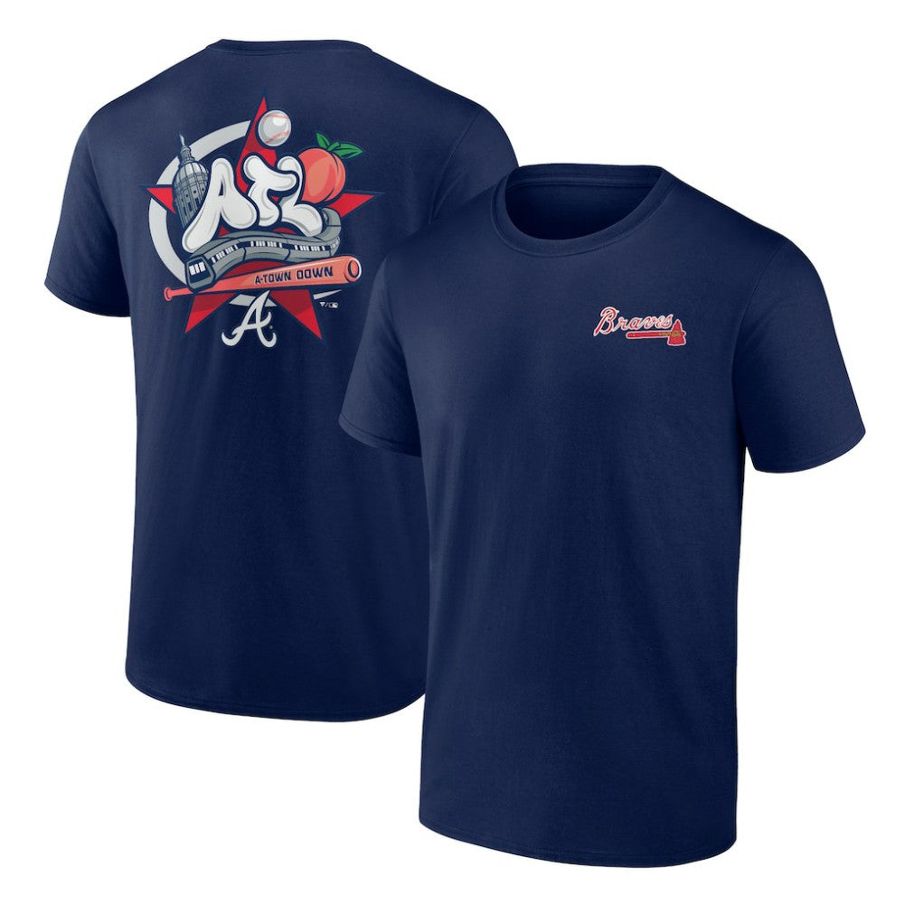 Atlanta Braves Hometown Collection Nice Kicks T-Shirt - Navy T-shirts