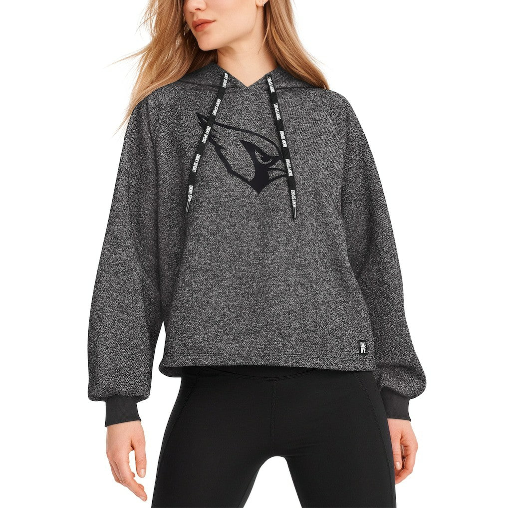 Arizona Cardinals DKNY Sport Women's Debbie Dolman Raglan Pullover Hoodie Black