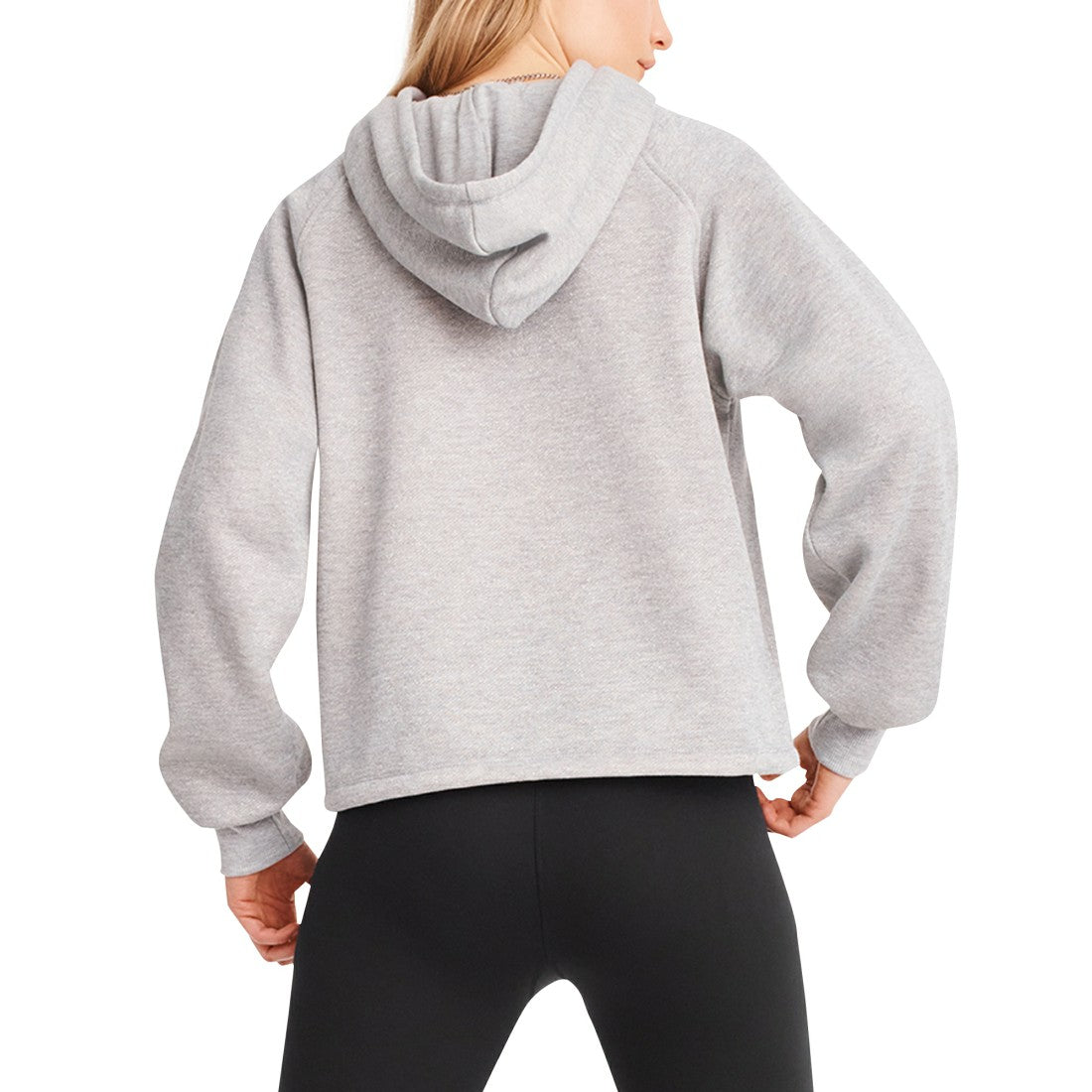 Green Bay Packers DKNY Sport Women's Debbie Dolman Raglan Pullover Hoodie Heather Gray