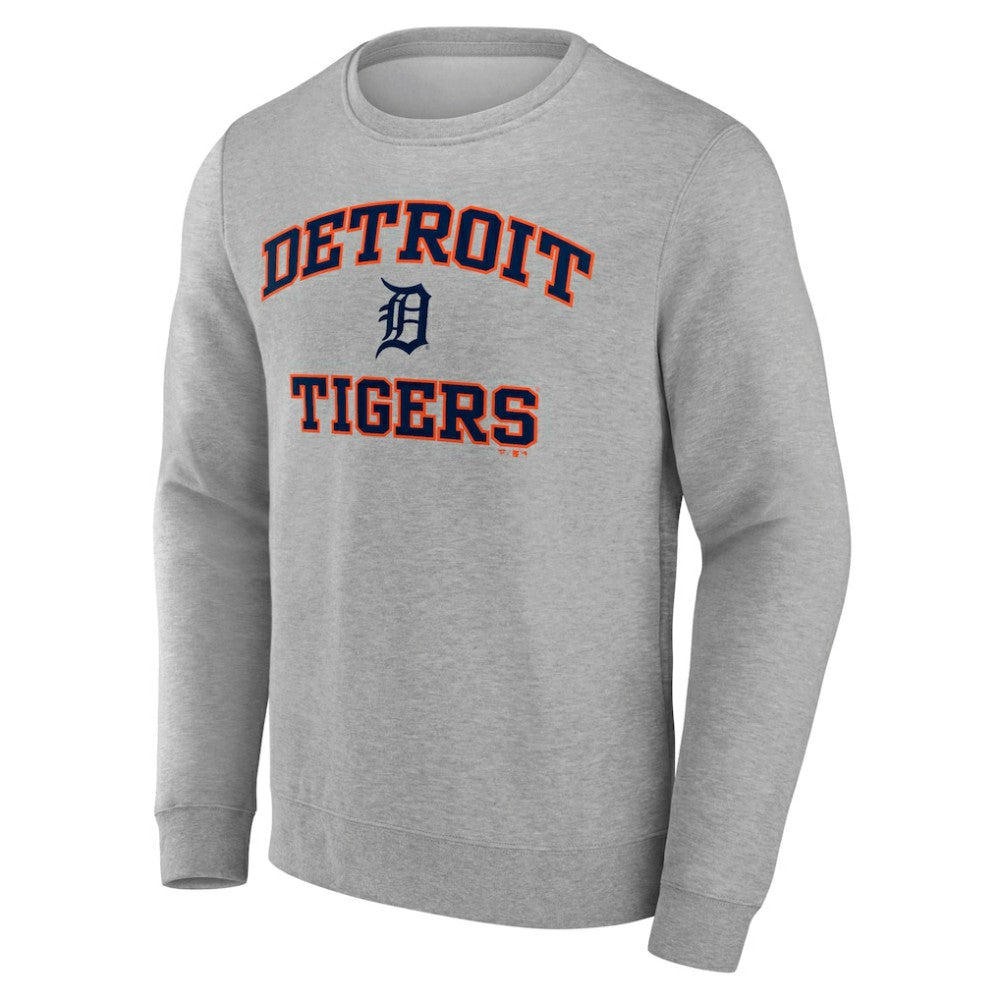 Detroit Tigers Heart & Soul Pullover Sweatshirt - Heather Gray Pullover