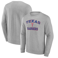 Texas Rangers Heart & Soul Pullover Sweatshirt - Heather Gray Pullover