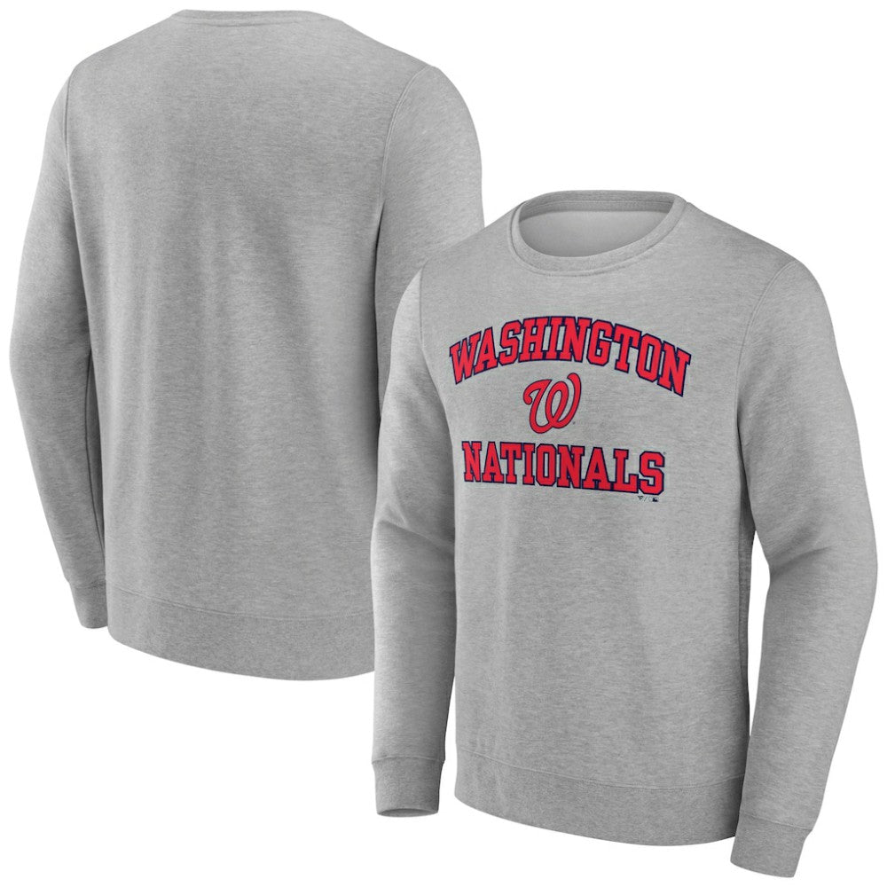 Washington Nationals Heart & Soul Pullover Sweatshirt - Heather Gray Pullover