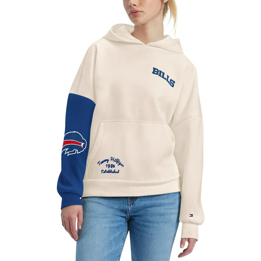 Buffalo Bills Tommy Hilfiger Women's Harriet Pullover Hoodie Cream/Royal
