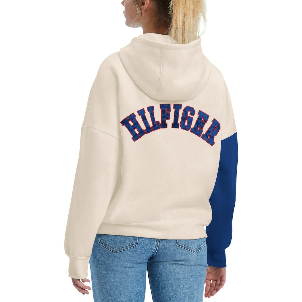 New York Giants Tommy Hilfiger Women's Harriet Pullover Hoodie Cream/Royal