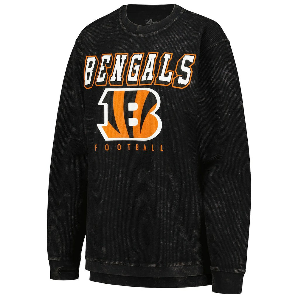 Cincinnati Bengals G-III 4Her by Carl Banks Women's Comfy Cord Pullover Sweatshirt Black