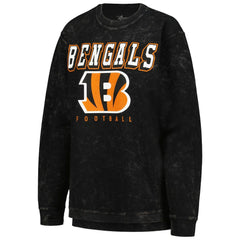 Cincinnati Bengals G-III 4Her by Carl Banks Women's Comfy Cord Pullover Sweatshirt Black