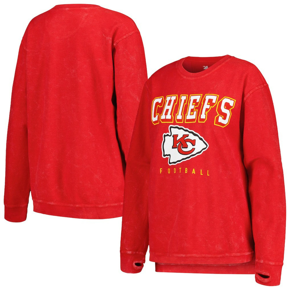 Kansas City Chiefs G-III 4Her by Carl Banks Women's Comfy Cord Pullover Sweatshirt Red