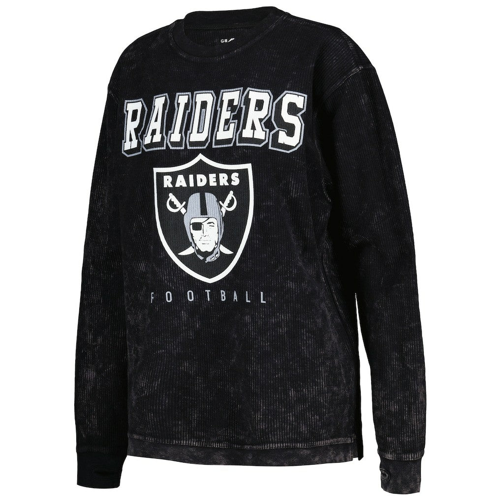 Las Vegas Raiders G-III 4Her by Carl Banks Women's Comfy Cord Pullover Sweatshirt Black