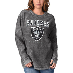 Las Vegas Raiders G-III 4Her by Carl Banks Women's Comfy Cord Pullover Sweatshirt Black