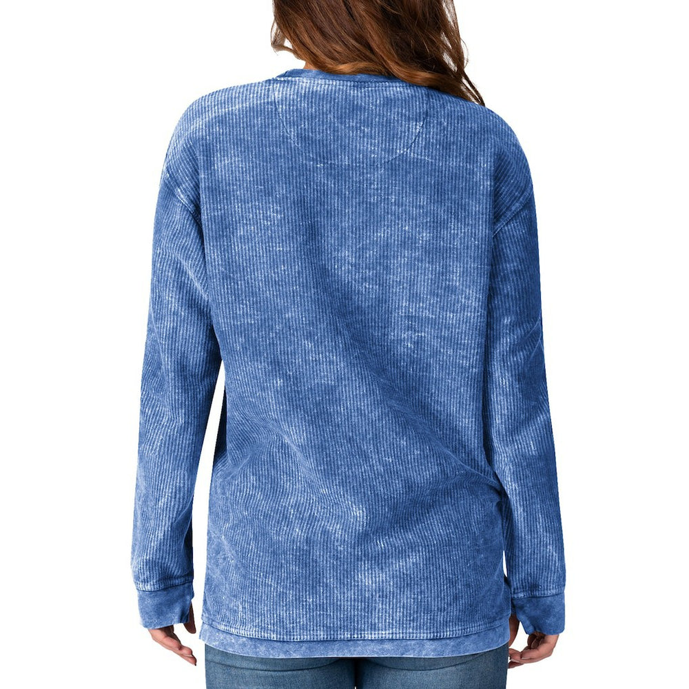Los Angeles Chargers G-III 4Her by Carl Banks Women's Comfy Cord Pullover Sweatshirt Powder Blue