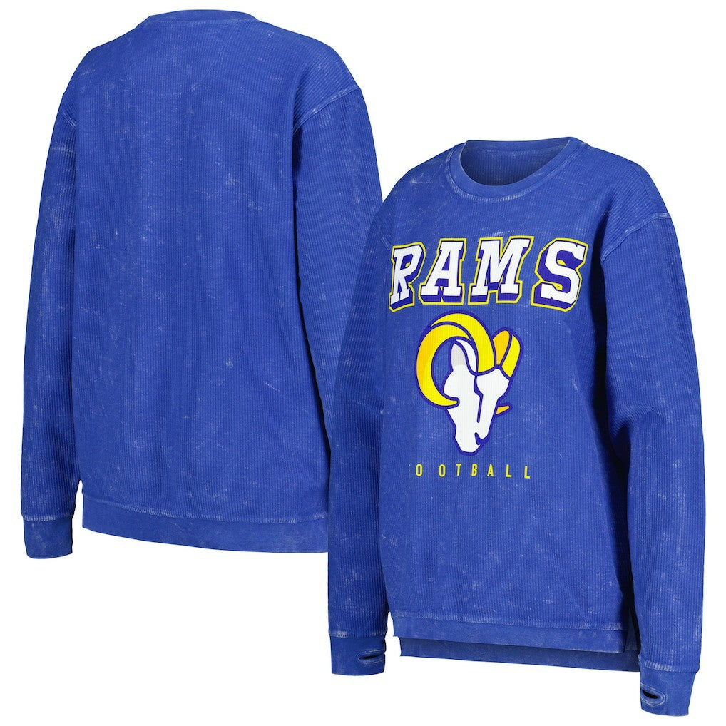 Los Angeles Rams G-III 4Her by Carl Banks Women's Comfy Cord Pullover Sweatshirt Royal