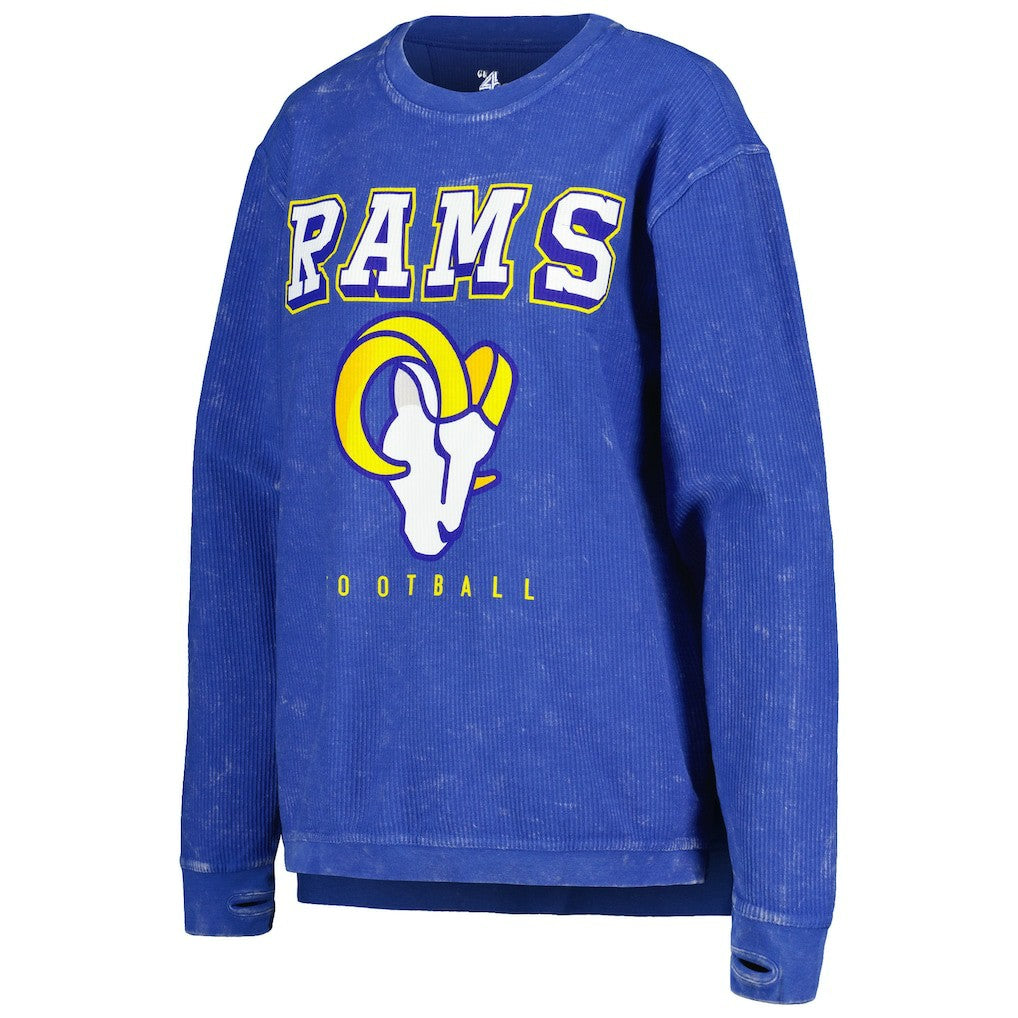 Los Angeles Rams G-III 4Her by Carl Banks Women's Comfy Cord Pullover Sweatshirt Royal