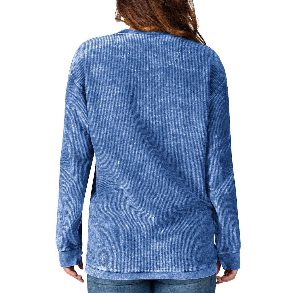 Los Angeles Rams G-III 4Her by Carl Banks Women's Comfy Cord Pullover Sweatshirt Royal
