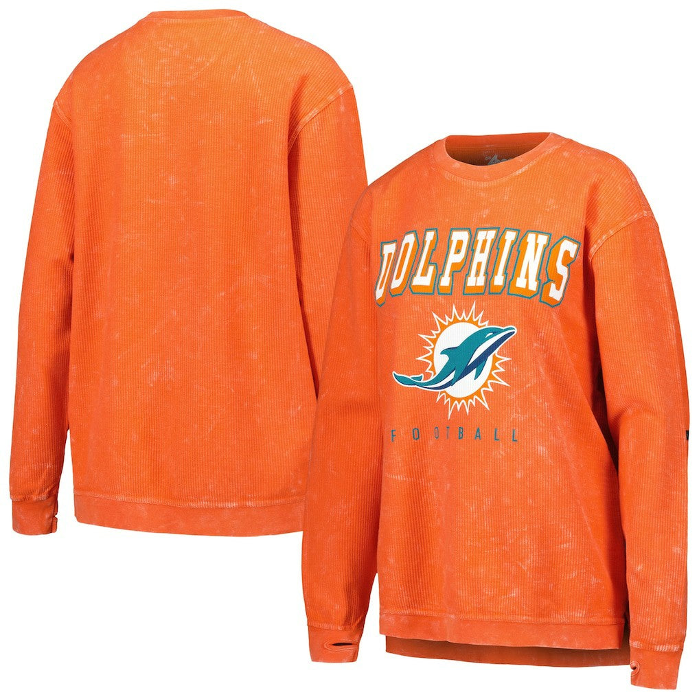 Miami Dolphins G-III 4Her by Carl Banks Women's Comfy Cord Pullover Sweatshirt Orange