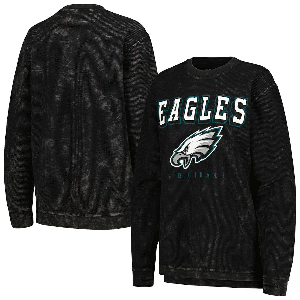 Philadelphia Eagles G-III 4Her by Carl Banks Women's Comfy Cord Pullover Sweatshirt Black