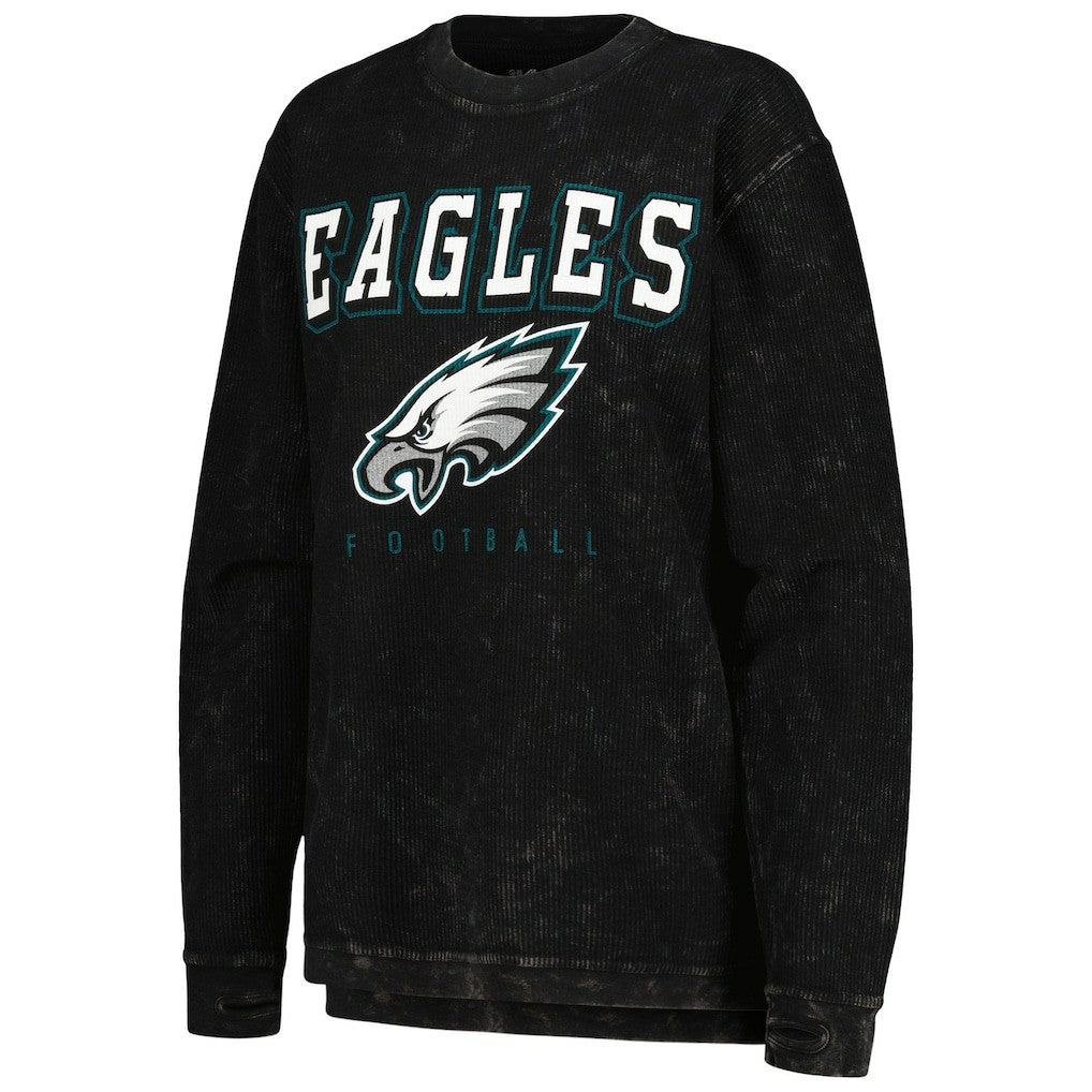 Philadelphia Eagles G-III 4Her by Carl Banks Women's Comfy Cord Pullover Sweatshirt Black