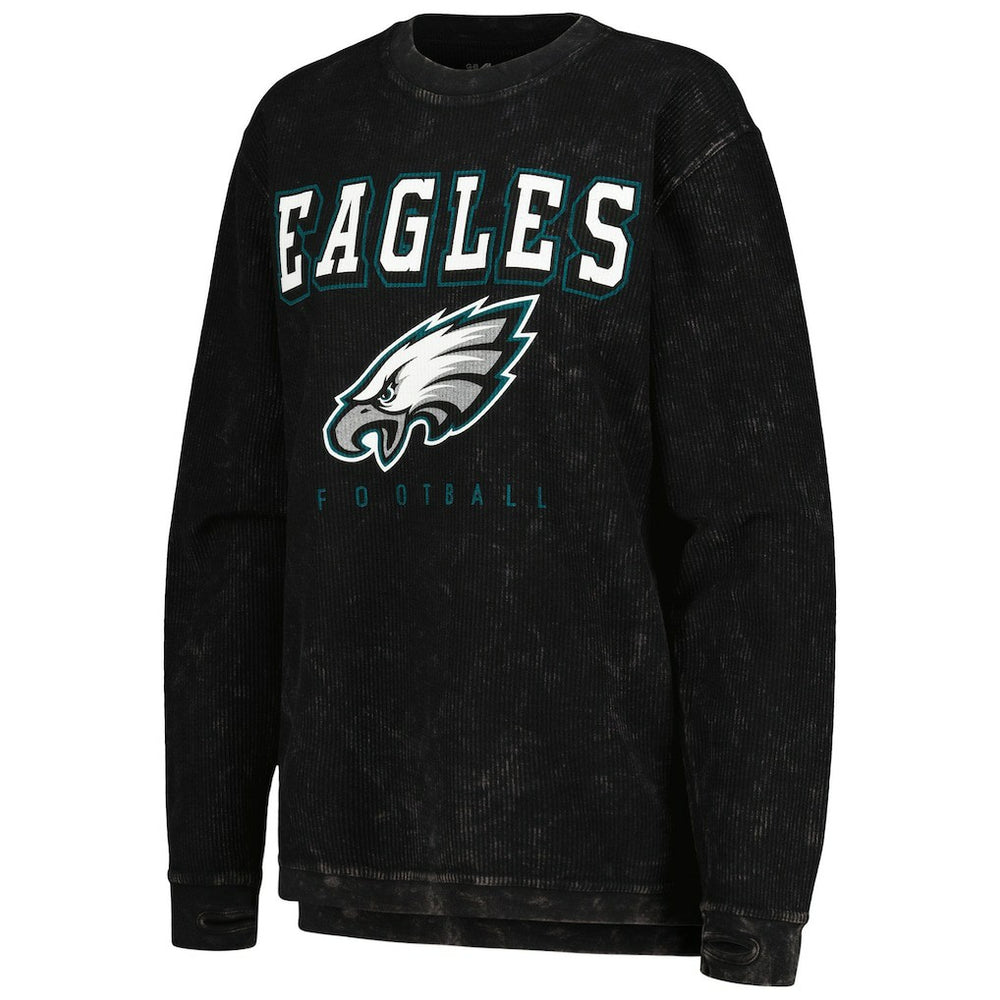 Philadelphia Eagles G-III 4Her by Carl Banks Women's Comfy Cord Pullover Sweatshirt Black