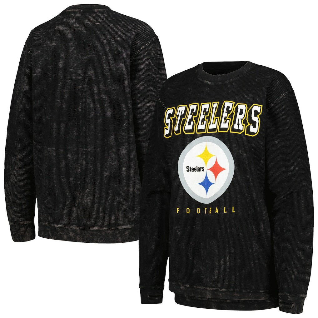 Pittsburgh Steelers G-III 4Her by Carl Banks Women's Comfy Cord Pullover Sweatshirt Black