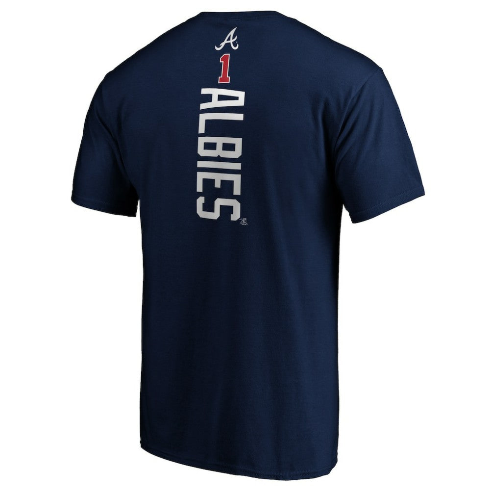 Ozzie Albies Atlanta Braves Playmaker Name & Number T-Shirt - Navy T-shirts