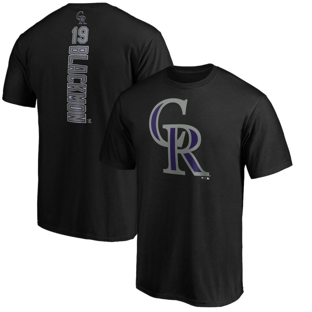 Charlie Blackmon Colorado Rockies Playmaker Name & Number T-Shirt - Black T-shirts