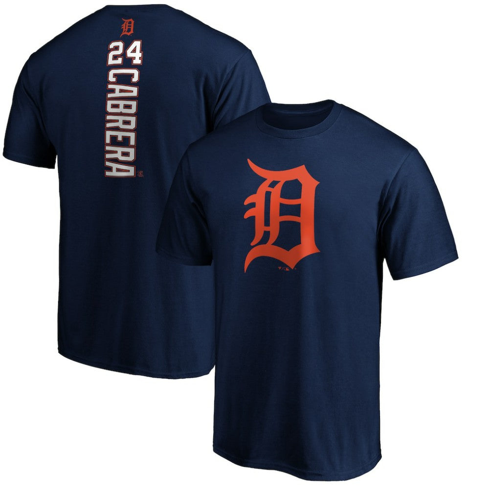 Detroit Tigers Playmaker Name & Number T-Shirt - Navy T-shirts