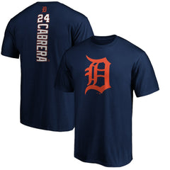 Detroit Tigers Playmaker Name & Number T-Shirt - Navy T-shirts