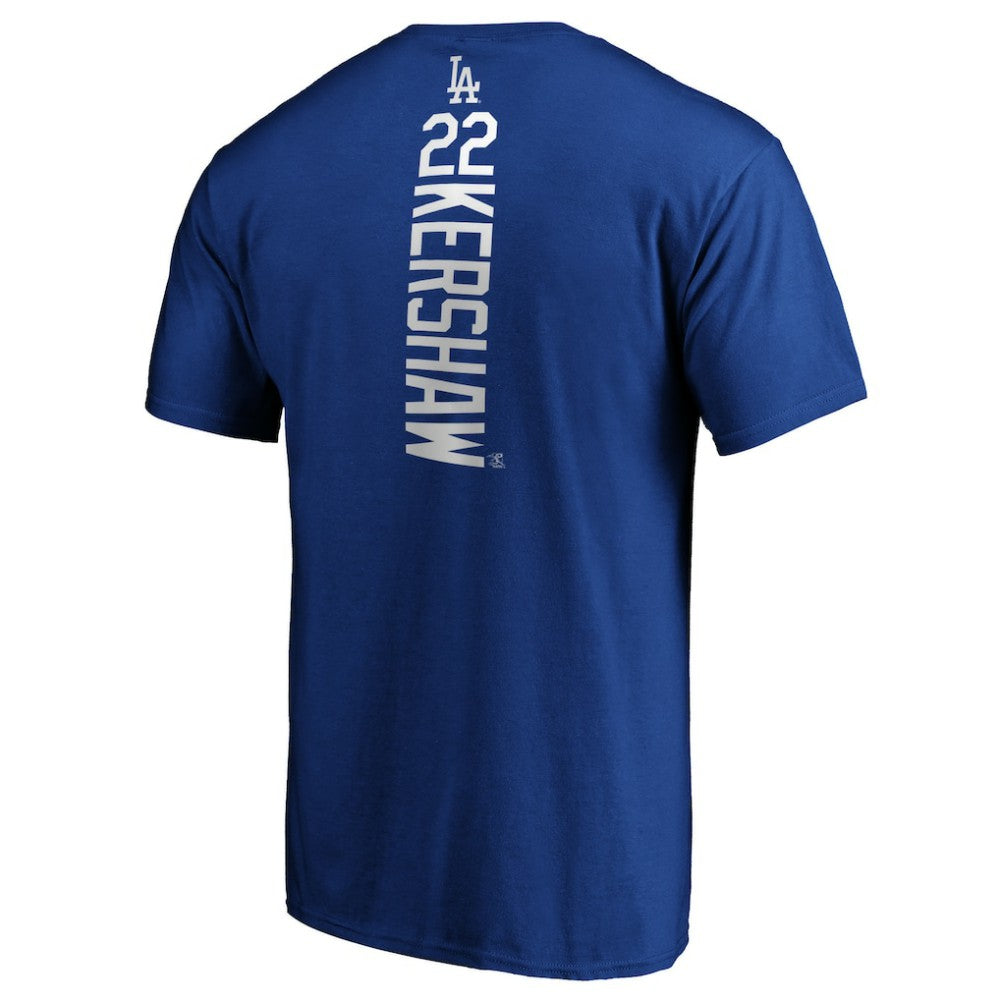 Clayton Kershaw Los Angeles Dodgers Playmaker Name & Number T-Shirt - Royal T-shirts