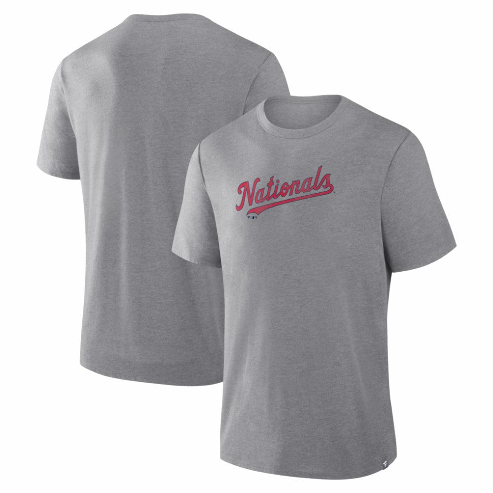 Washington Nationals Fanatics Play Tribute Tri-Blend T-Shirt - Heather Gray T-shirts