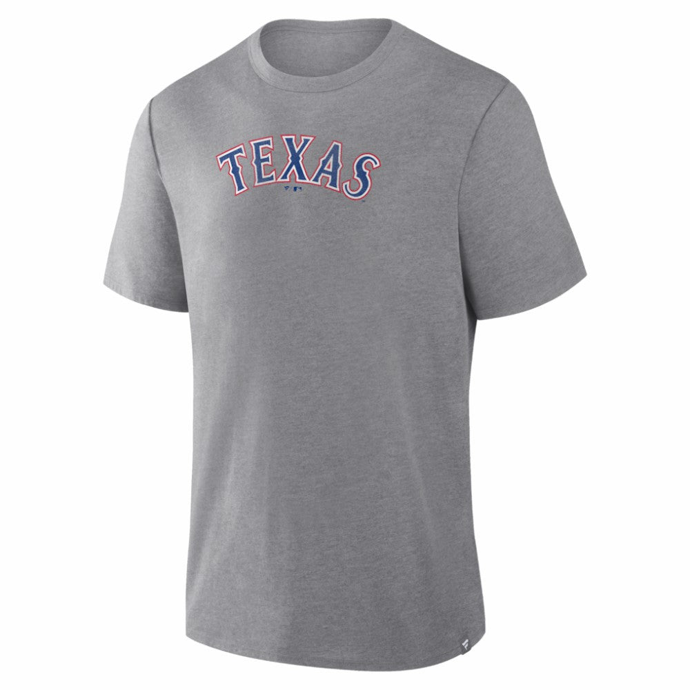 Texas Rangers Fanatics Play Tribute Tri-Blend T-Shirt - Heather Gray T-shirts
